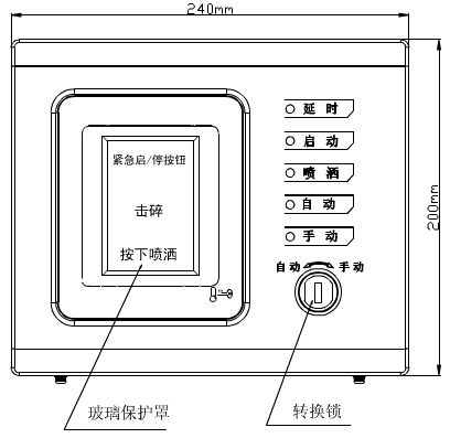 GST-LD-8316手自動(dòng)轉(zhuǎn)換開關(guān)外形示意圖