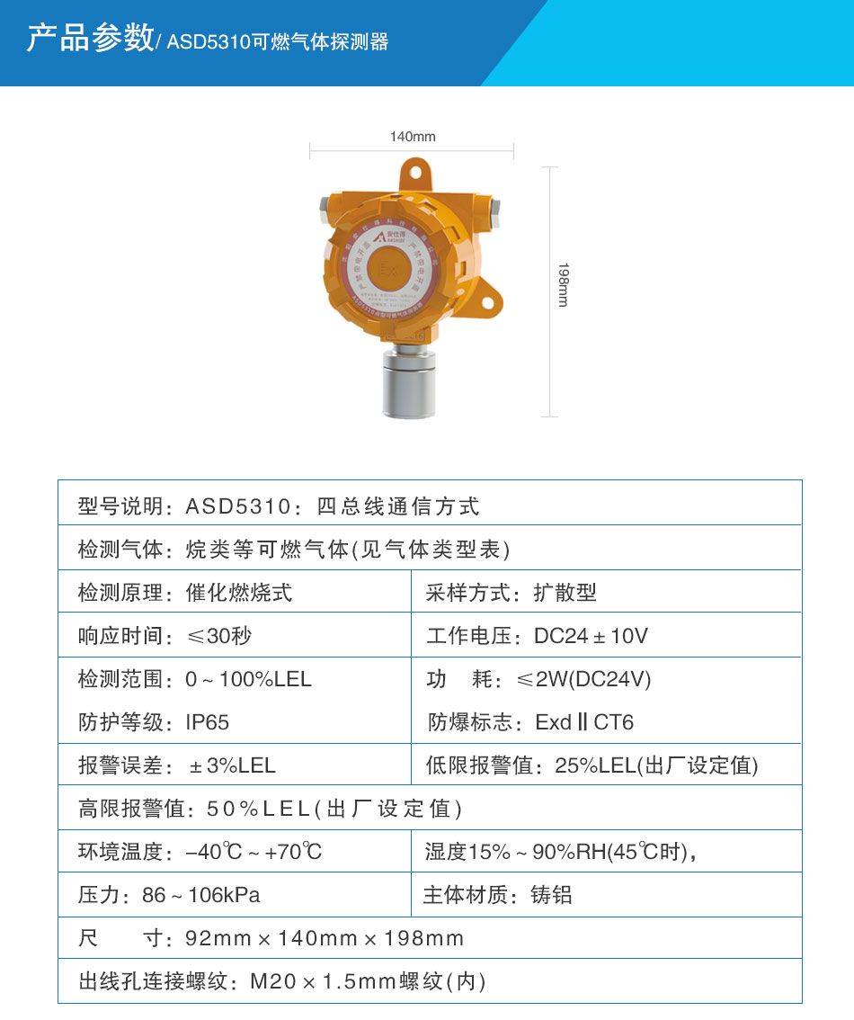 ASD5310可燃?xì)怏w探測(cè)器