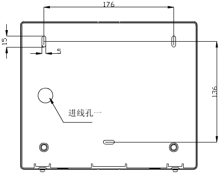 轉(zhuǎn)換開關(guān)采用壁掛式安裝，安裝孔位置和安裝孔距