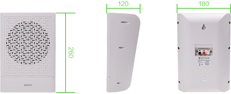 N-WM06壁掛揚聲器外形尺寸