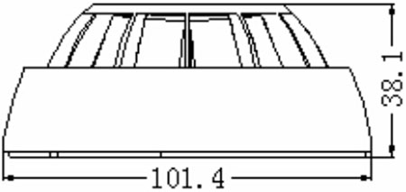 TW-ZOM-GW601感溫火災(zāi)探測器外形尺寸圖