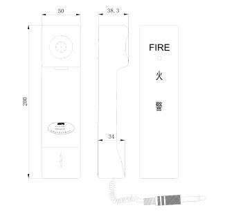 TS-GSTN602型消防電話分機(jī)外形尺寸