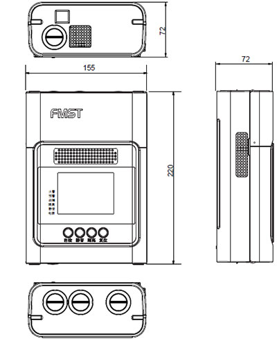 FMST-FXS-22B吸氣式感煙火災(zāi)探測器尺寸圖