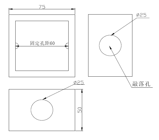 結(jié)構(gòu)尺寸外形示意圖